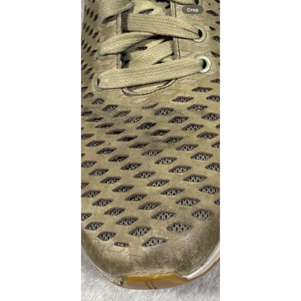 No Bull Perforated Olive Running Shoes Mens 7.5 Womens 9 CrossFit Walking Run - Picture 12 of 14